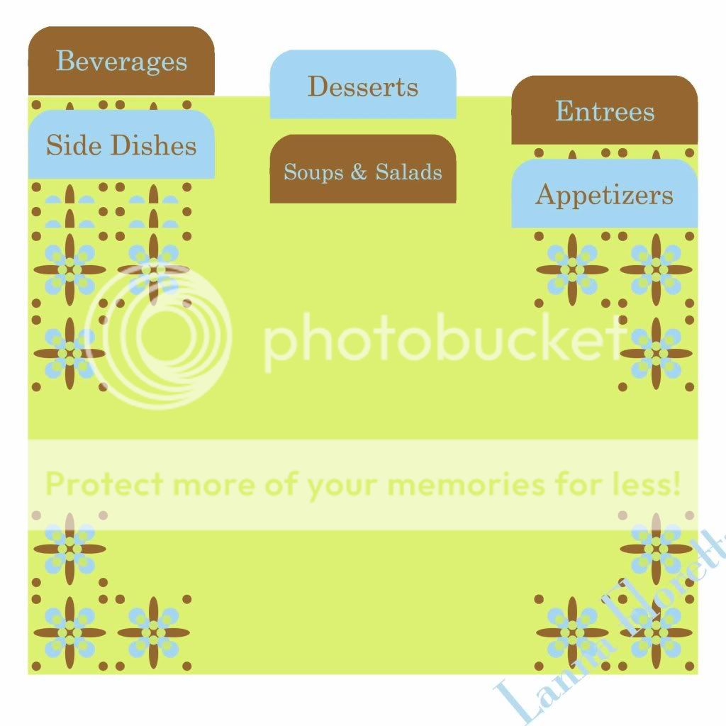 New Design Spanish Tile Inspired Recipe Cards & Divider Tabs Lanna